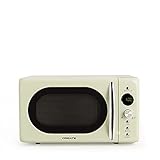 CREATE/MICROWAVE RETRO/Microondas grill digital Verde/Estilo Retro, capacidad 20L, plato de Ø245 mm, 3 programas, 9 menús preinstalados, cocinado...