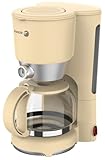 Fagor cafetera de goteo eléctrica colección Vinttage Crema. 870W de potencia, capacidad de 1.25L y precioso exterior color crema retro.