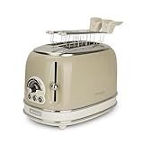 Ariete 155 Tostador Vintage, 810 W, Metal, 2 Ranuras, Beige