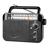 Retekess TR604 Radio portátil, Radio Am FM,Perilla Grande, Altavoz Grande,Admite Ajuste de Agudos y Graves,Adecuado para Personas Mayores,Regalo del...